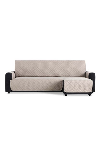 Husă colțar matlasată cu șezlong pe dreapta/stânga Sofazip, cappuccino Marimea M PLUS (L = 220 cm)