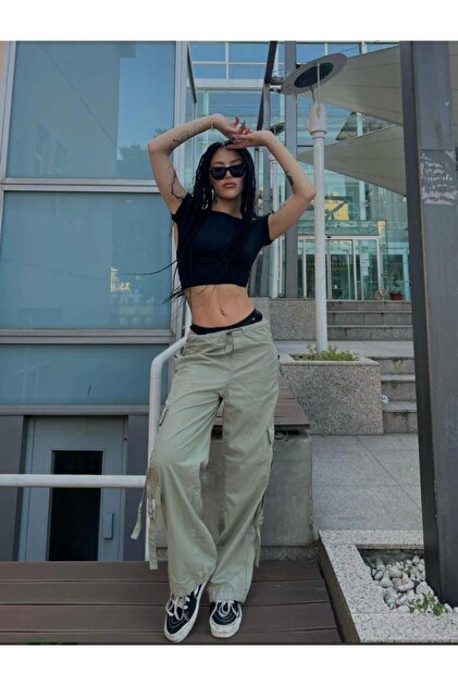Y2K Unisex Oversize Multi- Pocket "Urban" Cargo Pantolon