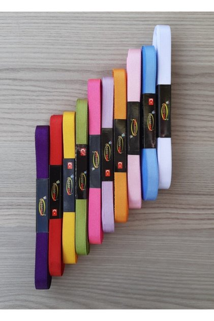 Satin Ribbon 1 cm Mixed Color 10 Pieces Model 1