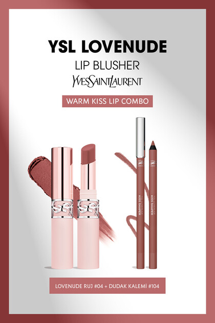 Yves Saint Laurent Warm Kiss Lip Combo Makyaj Seti - Lovenude Mat
