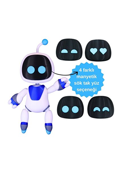 MODELİKA Astro Toy Set 5-Piece Astro Robot Astronaut and 4 Astro