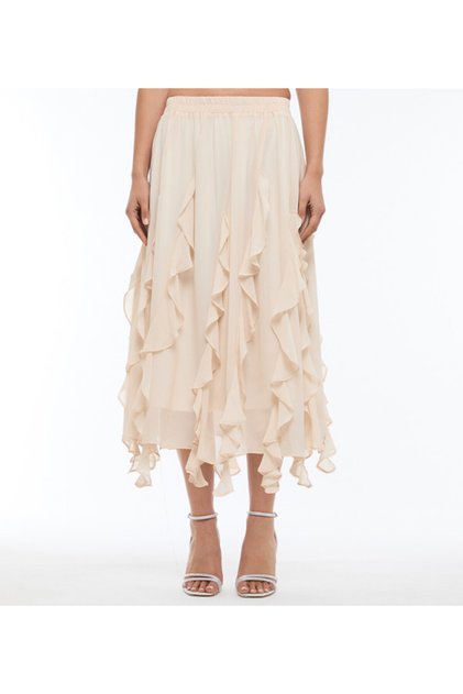 Pink Women Maxi Skirt