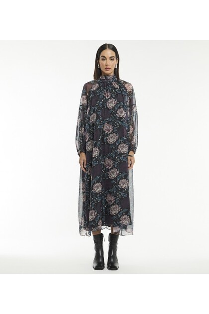 Multicolor Printed Casual Women Dress