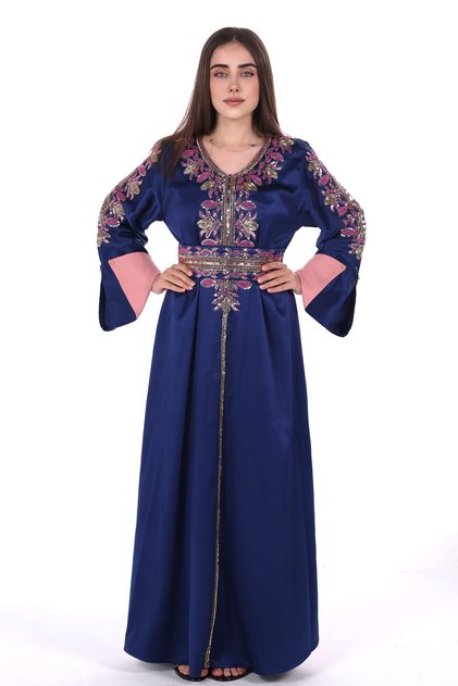 women satin jalabiya dress