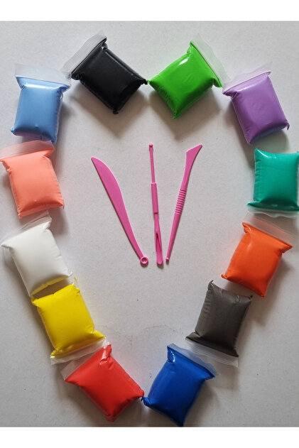 Modellino 12 Colors Zıplayan Hamur Air Dry Clay Ozankil Yumuşak