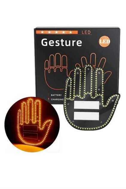 Led Light Hand Sign with Remote Control for Car Windshield