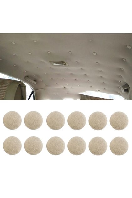 Set 12 clipsuri pentru reparatii tapiterie plafon auto, culoare Bej