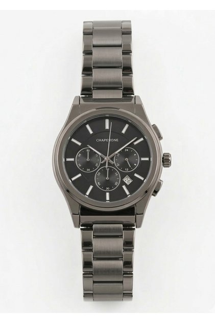 Men's Smoked Metal Cord Black Dial Functional Wristwatch 2 Years Warranty