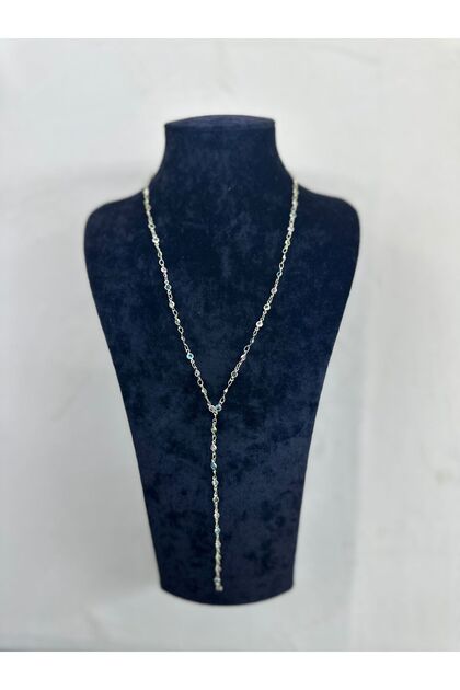 Stone Y Model Necklace Gold Color Stylish Elegant Women's Necklace