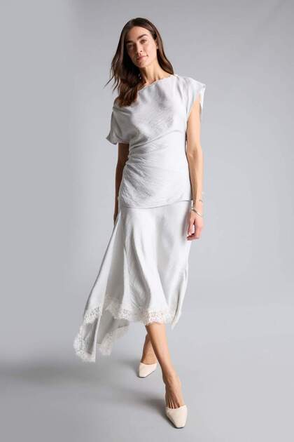 A-Line Normal Waist Midi Skirt H0856Ax26Sp