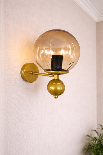 Tofu Gold Glass Single Ball Applique
