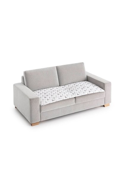 Topper matlasat „ZAZU”, antialunecare, gros si moale, print scandinav L = 110 cm