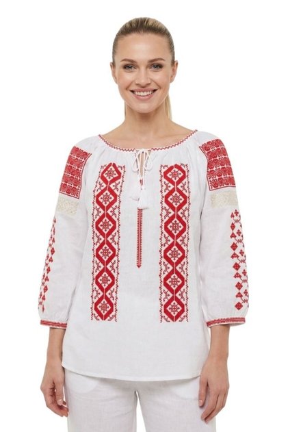 Bluză de damă DF alb/portocaliu, mărimea 3XL