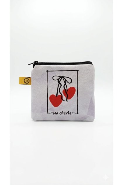 Ribbon Cherry Printed Coin Purse