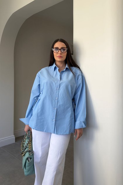 New Season Premium Tie-Up Shirt - Blue