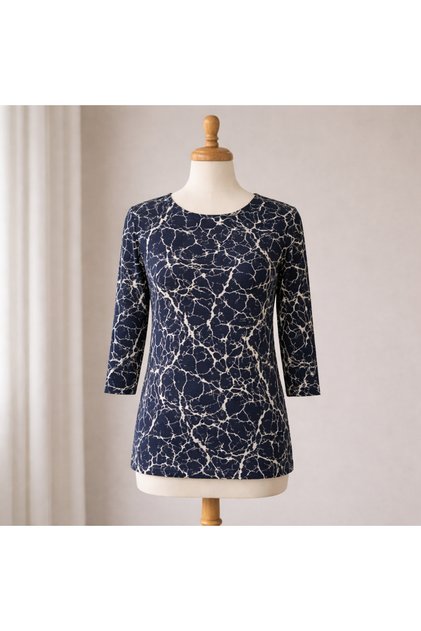 Women's Leopard Patterned Plus Size Mother's Combed Cotton