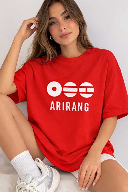 PAVRO Arirang World Tour BTS Baskılı Oversize Tshirt - Fiyatı