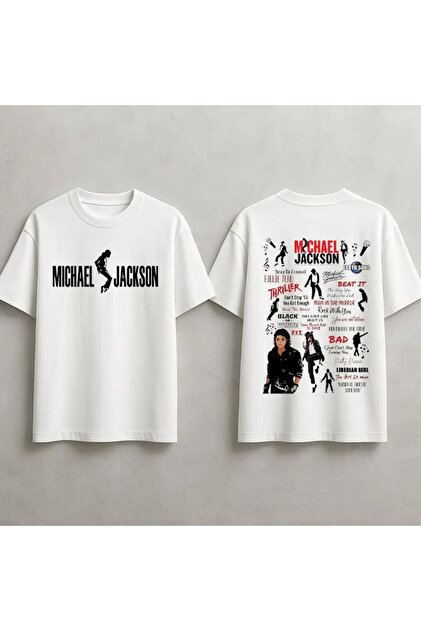 Vintage Michael Jackson Tシャツ STİL-X Michael Jackson Baskılı Unisex %100 Pamuklu Oversize T