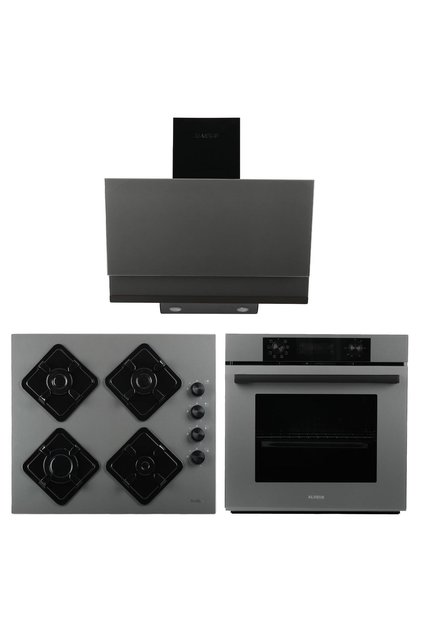 Alveus Gri Cam Dijital/dokunmatik 3'lü Ankastre Set (f17-gls640