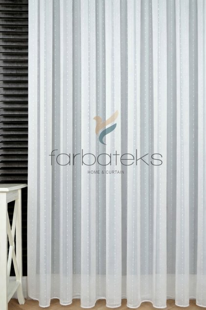 Modern Dot Patterned Tulle Curtain Elegant Woven Stylish Living Room 3 Layers Pleated Mars