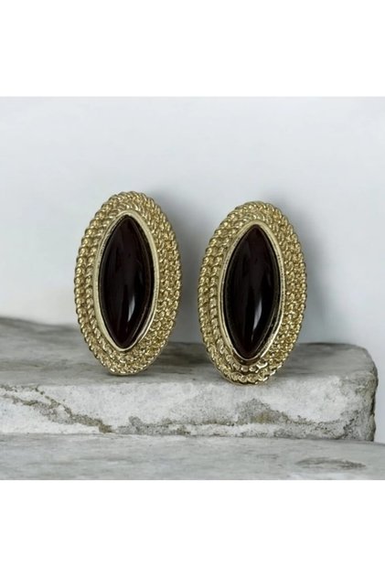 Xuping Vintage Twirl Frame Earrings - Colorful Stone Medallion Steel Anti-Allergic Vip Non-Tarnish Women's Earrings