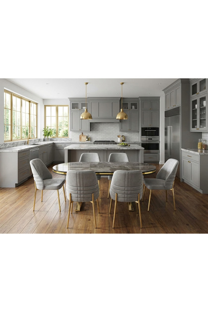 Mutfak Yemek Masa Sandalye Takımı Lüx Quality 90x170 MDF LAKPANEL (1MASA-6SANDALYE)