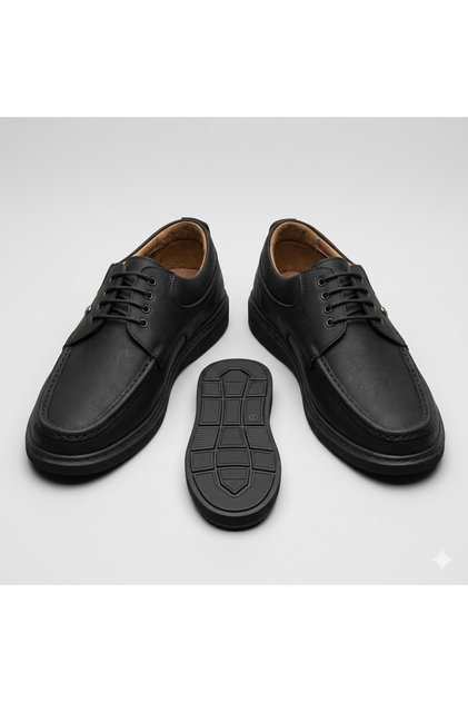 Comfortable Comfort Daily Men's Shoes with Gel Inside Black
