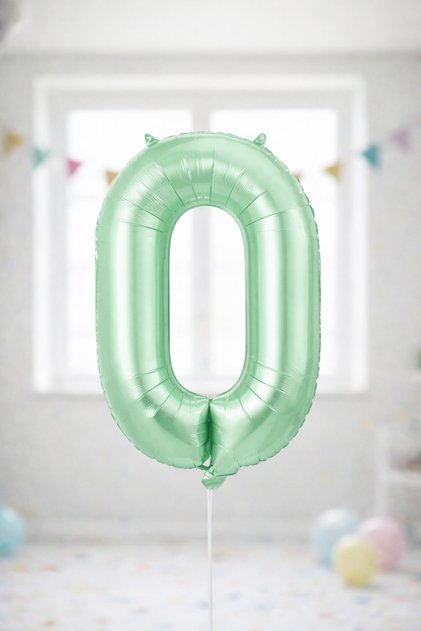 76 cm Retro Green 6 Number Age Balloon Foil Birthday Party Decoration