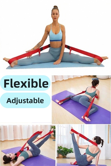 Flexible Yoga Leg Body Stretching Belt Posture Corrector Humpback Relief Adjustable Gymnastics Belt