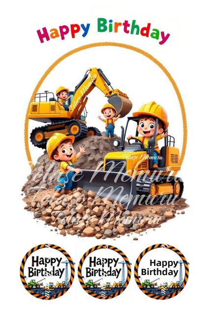 Business Machines Cake Decoration - Cake Picture and Printing Birthday Concept Edible Paper 1