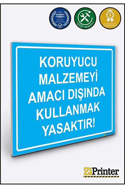 It Is Forbidden to Use Protective Material for Purposes Other Than Those Specified! Isg Warning Sign Dekota 15X20 cm