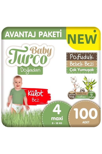 Doğadan Advantage Package Fluffy Panty Diaper Size 4 Maxi 100 Pieces