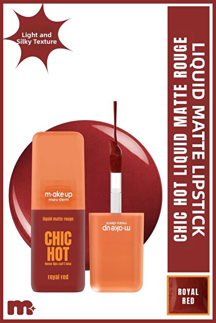 Make up Maruderm Velvet Matte Liquid Lipstick – Liquid Matte Rouge Royal Red