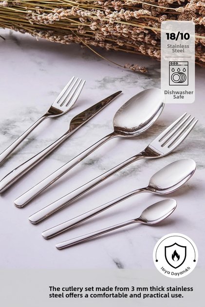 Elegance Bello 84 Piece Fork Spoon Knife Set for 12 Persons Luxury Boxed