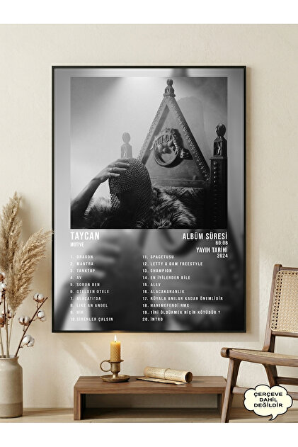 postercraft Motive TAYCAN Album Tasarım Modern Panel Tablo Poster