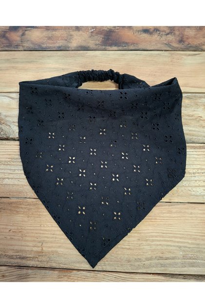 Handmade Lace Cotton Fabric Elastic Bandana – Vintage Triangle Style