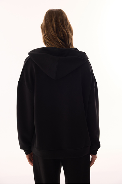 Penti Siyah Silky Feel V Yaka Hoodie - Fiyatı, Yorumları