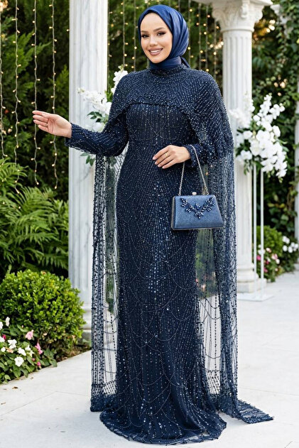 navy blue hijab dress N.S NEVA STYLE