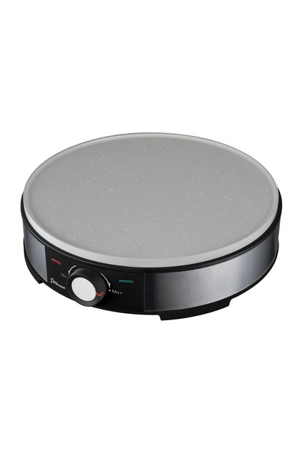 SCM-3212 Μηχανή για τηγανίτες, 1200W, Κεραμική αντικολλητική πλάκα, 30 cm, Ανοξείδωτη/Μαύρη