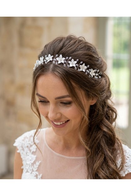 Gelin tacı, Saç aksesuarı ve tokası söz nişan nikah düğün tesettür 17