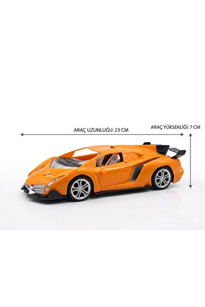 Tıfıl Toys 1:18 Ölçek USB Şarjlı Işıklı Fonksiyonel Turuncu Lambo