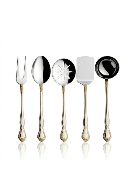 Dafne Gold Serving Set 304 Quality 3mm