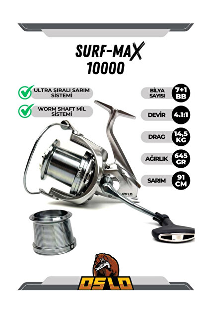 Oslo Surf Max 10000 420cm 100-200gr Camarro Surf Profesyonel Sazan