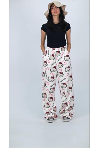 Character Patterned Plush Baggy Pants