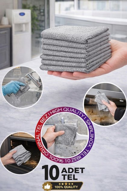 Multi-Functional Non-Scratch Wire Dishwashing Cloth Dish Wire Scrubbing Cloth Steel Wire Dish Towel