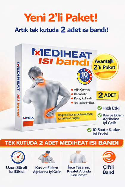 mediheat ısı bandı 2 li paket