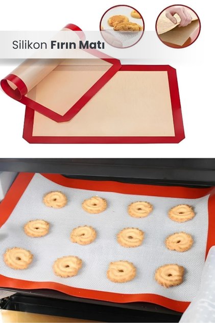 Fireproof Non-Stick Silicone Baking Mat - Self-Oiling Dough Rolling Mat and Baking Paper