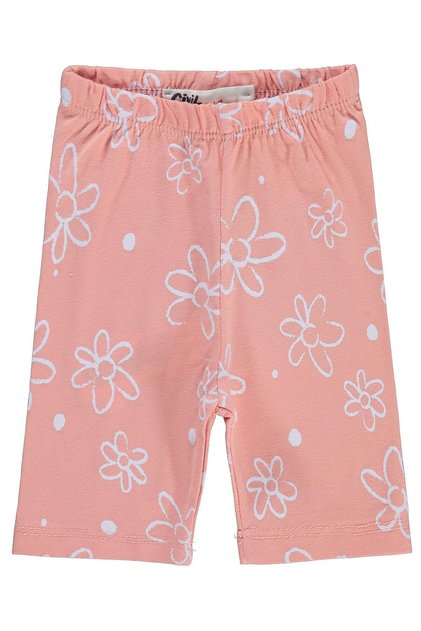 Floral Print Capri 6-18 Months Leggings - Powder