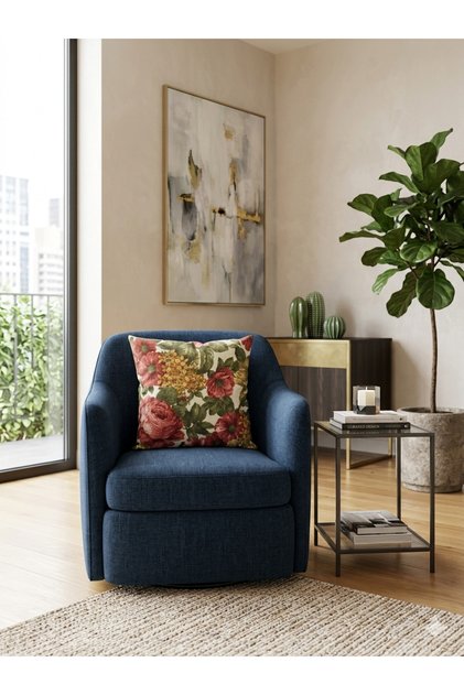 4 Flower Patterned Throw Pillow Covers