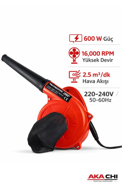 600W Elektrikli Kompresör Körük Blower Hava Üfleyici 16000rpm Toz Temizleme Makinesi El Tipi